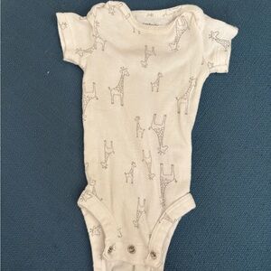Carter's Cream Giraffe Print Bodysuit